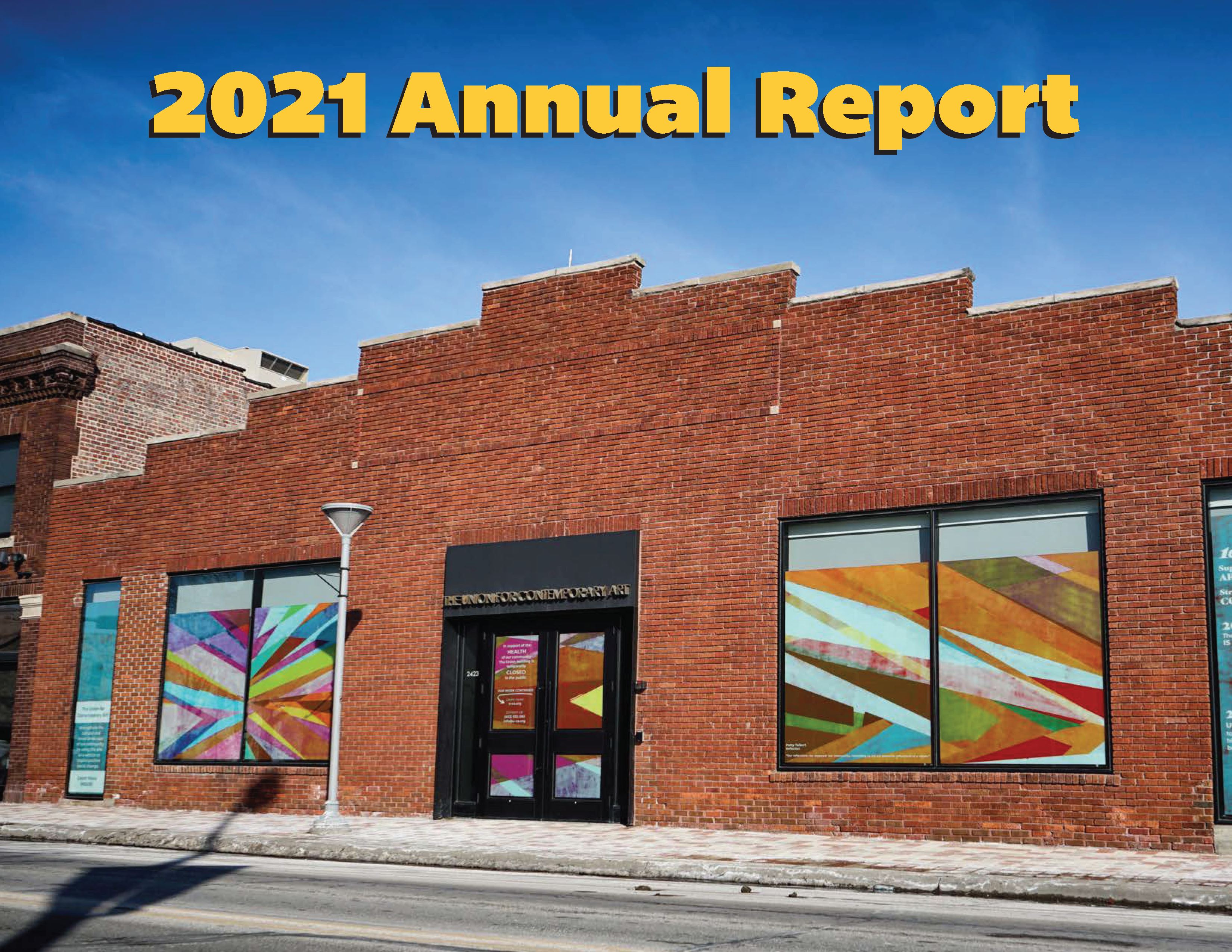 Cover of the 2021 Annual Report Page 01