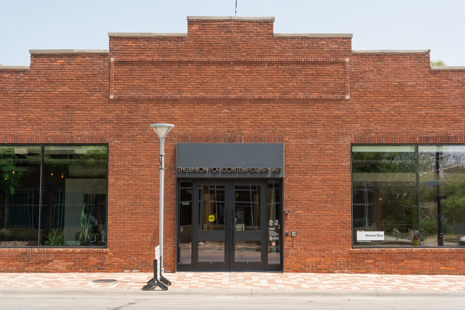 Exterior of The Union for Contemporary Art from across the street