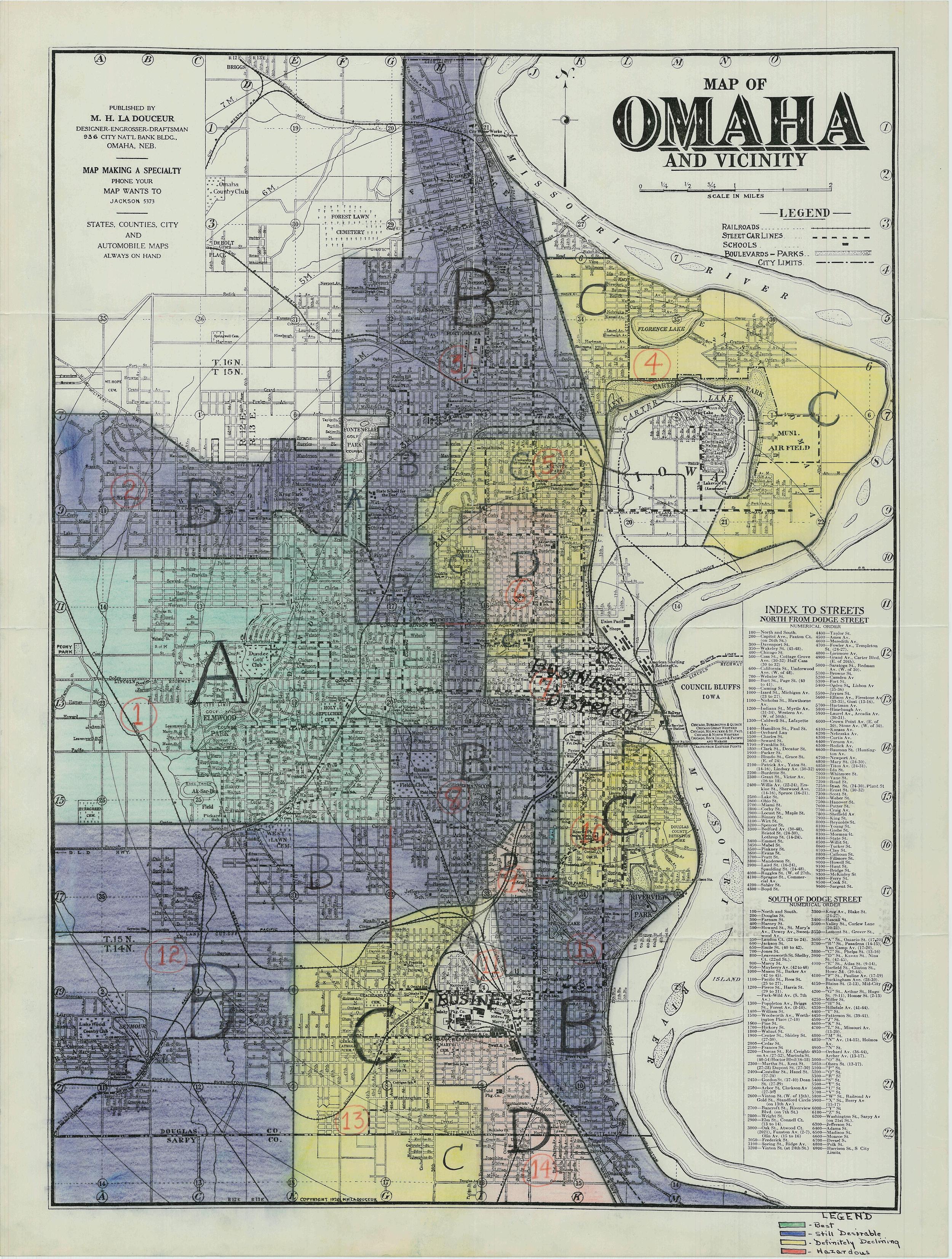 Omaha redlining map
