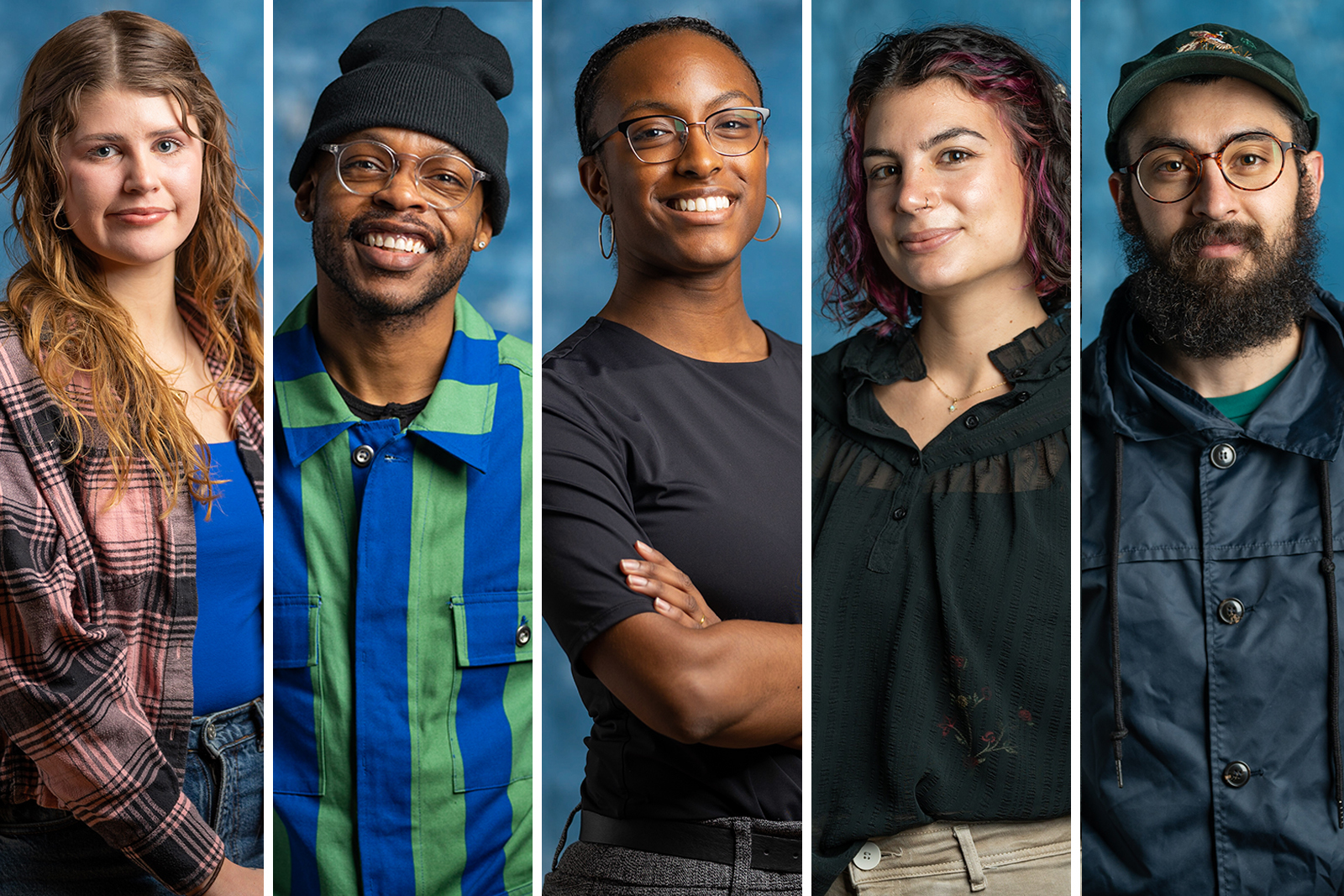 Photo of the 2023 Fellows Casey Callahan Aaron Gregory Jewel Rodgers Oria Simonini and Ameen Wahba