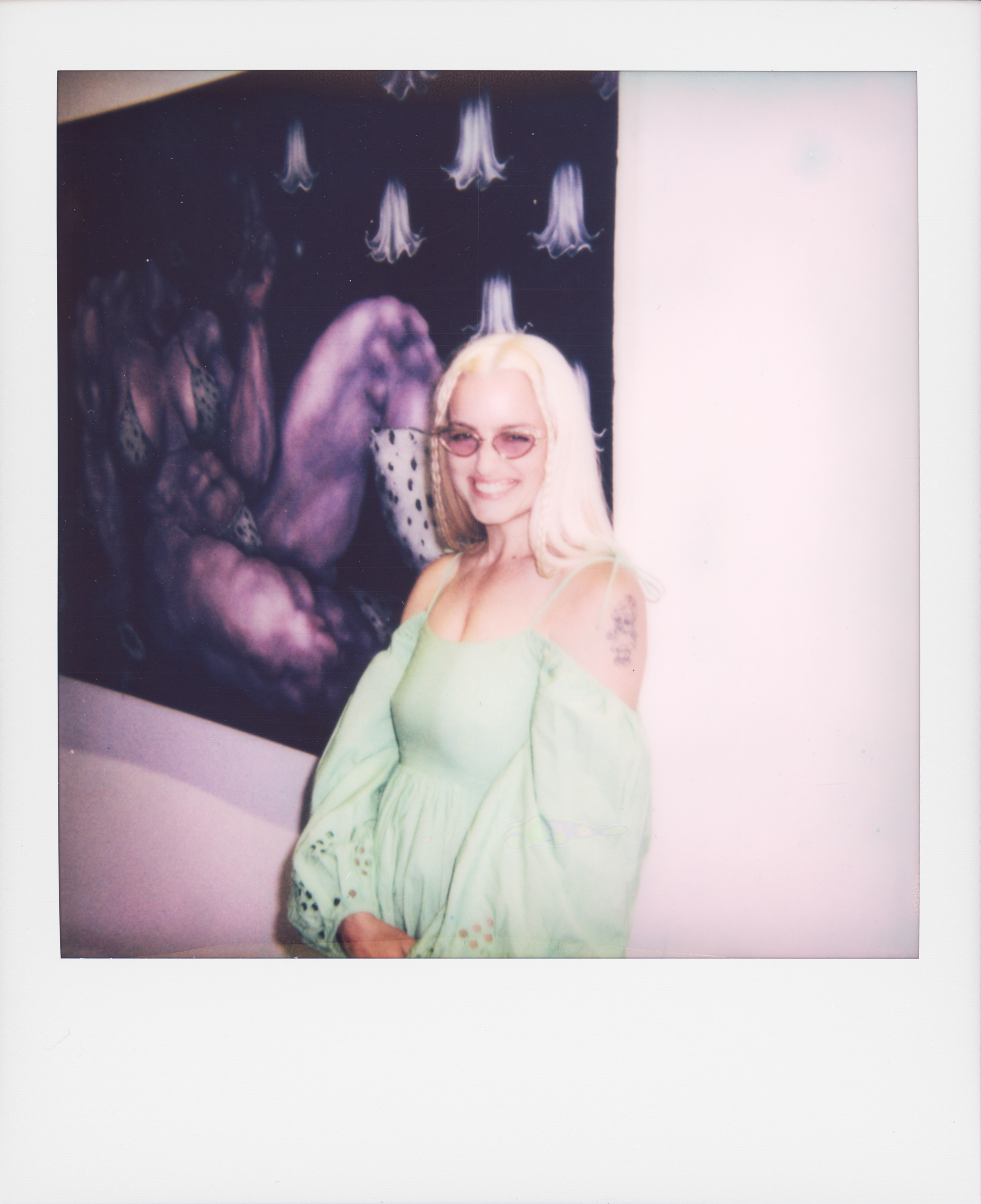 Portrait polaroid of artist Christine Stormberg