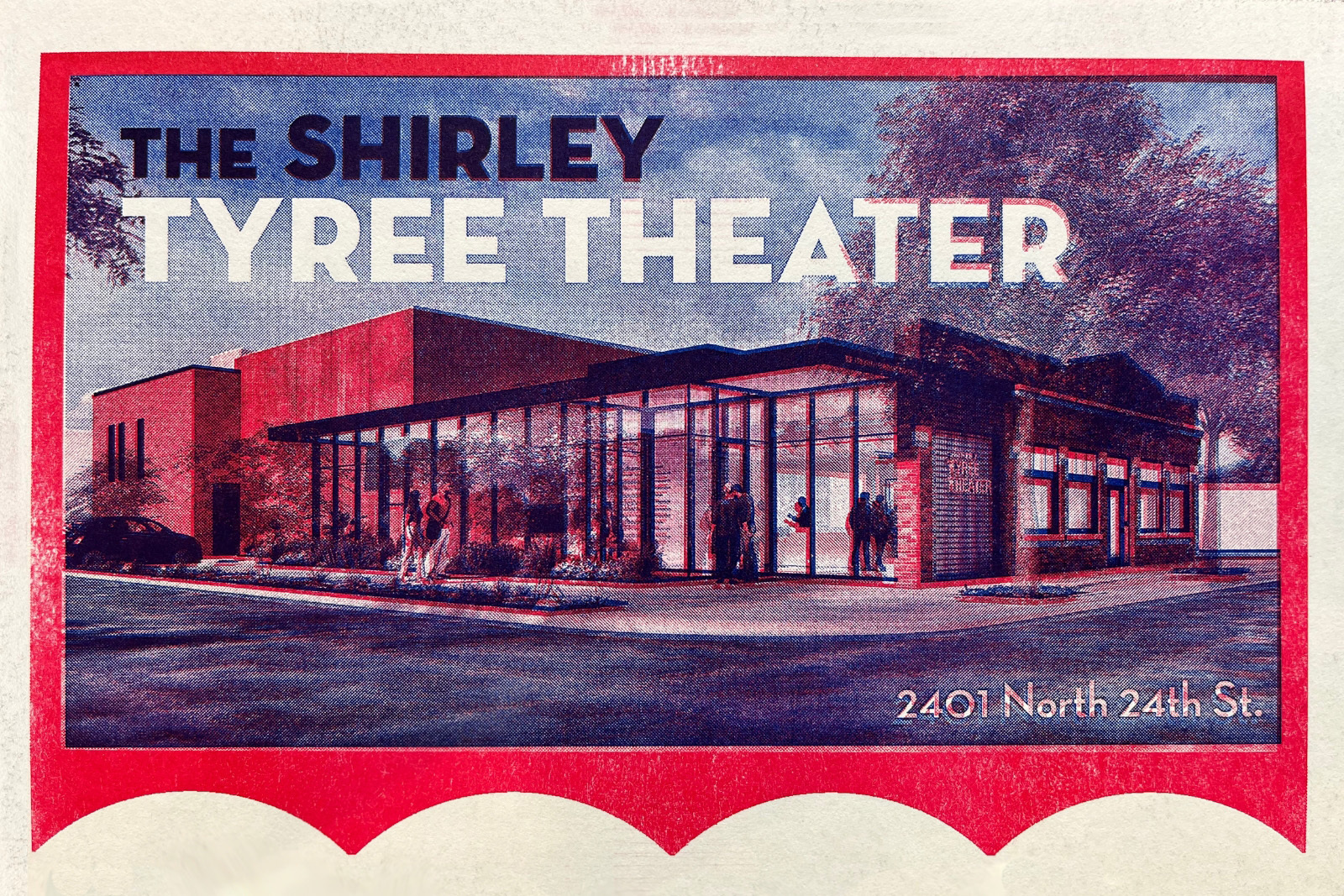 Shirley Tyree Theater open house risograph print