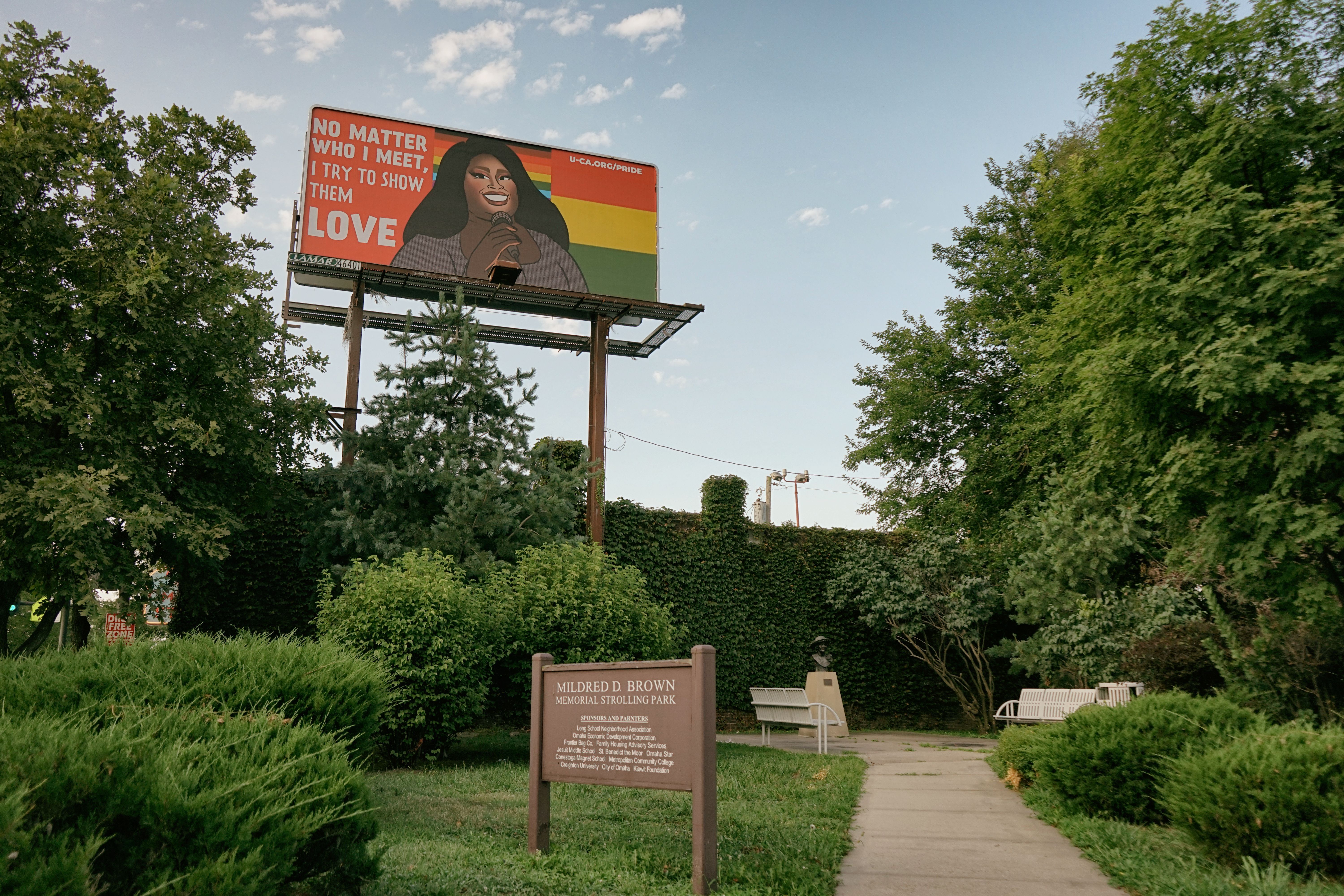 We Thrive in Middles Spaces Billboard of Rustina Roze