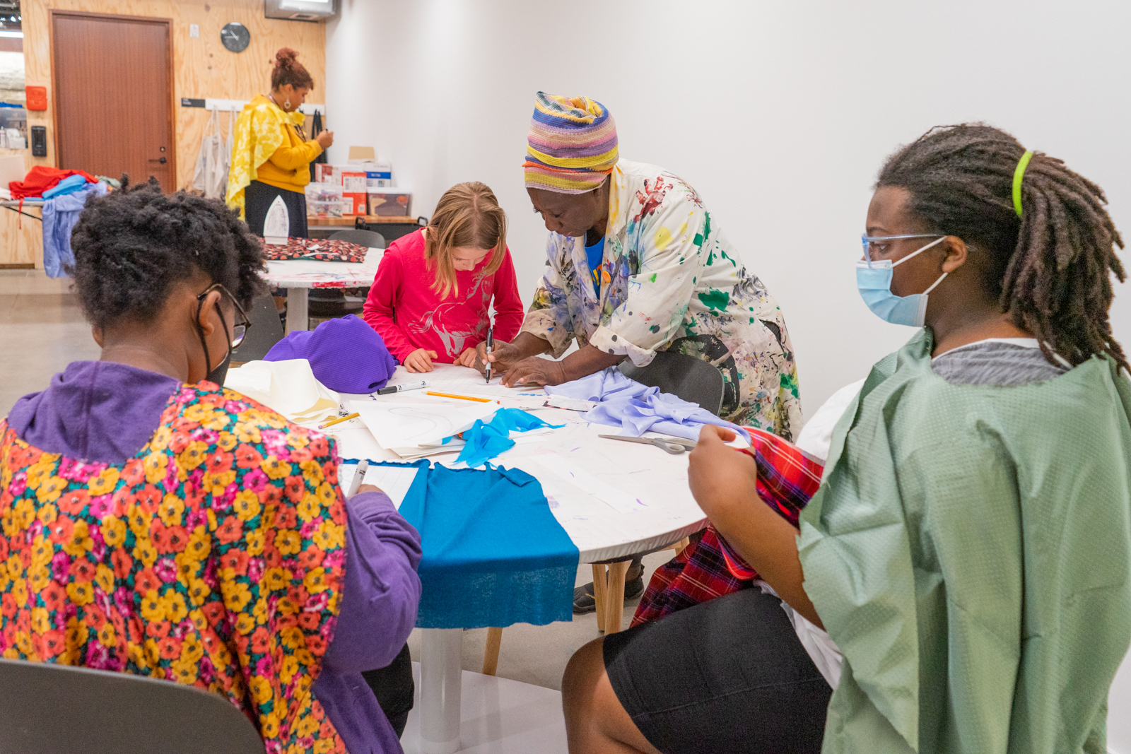 Youth work with fiber art at The Union