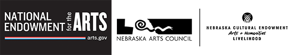 Vanessa german sponsors: Logos for the National Endowment of the Arts, Nebraska Arts Council, and Nebraska Cultural Endowment